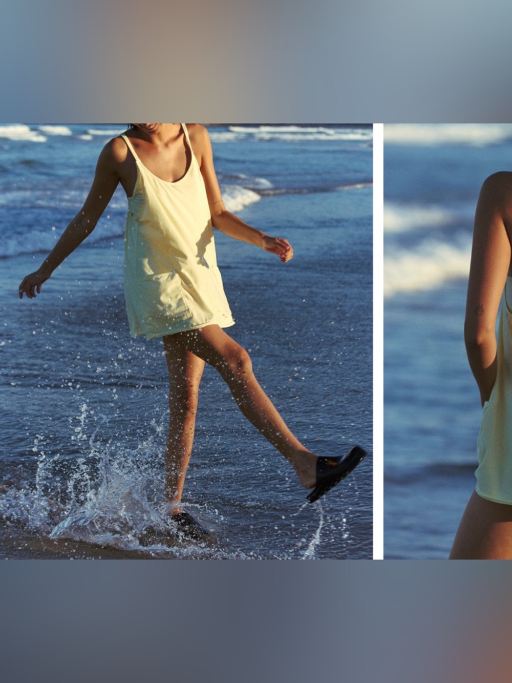 NWOT Free People FP Movement Hot Shot Mini Dress - sour citrus yellow - medium - Picture 2 of 10